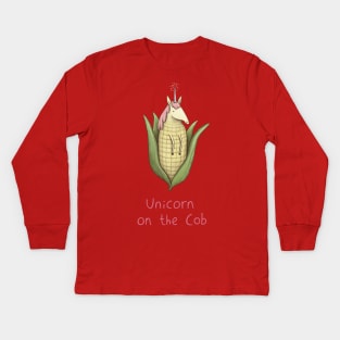 Unicorn on the Cob Kids Long Sleeve T-Shirt